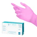 Miniatyrbillede 1 af 2: All4med engangs nitril diagnostiske handsker pink S