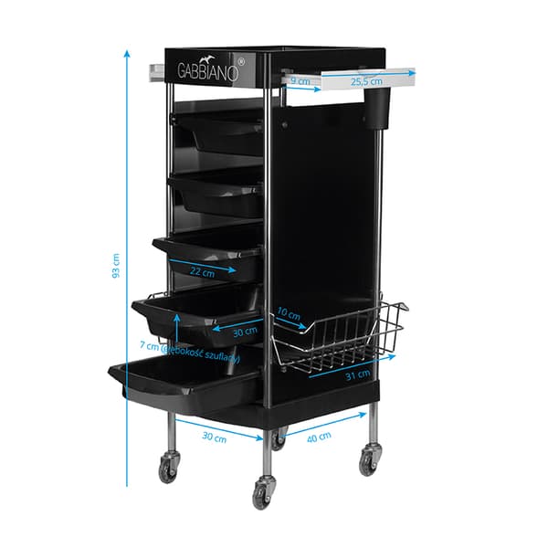 Gabbiano frisørassistent FX11-E sort