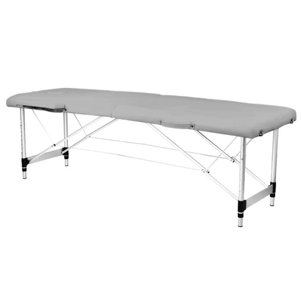 Activ Fizjo komfort foldemassagebord i aluminium, 2 segmenter, grå