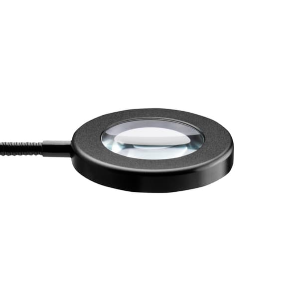 LED slange ring forstørrelseslampe til skrivebord, sort