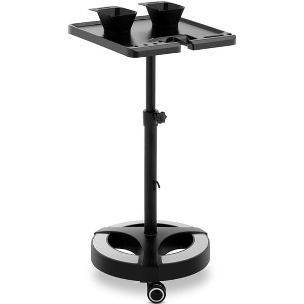 Ställbar frisörassistentvagn 400 x 400 mm + 2 skålar