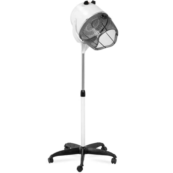 Hiustenkuivain pyörillä seisova kypärä, 1100 W, valkoinen