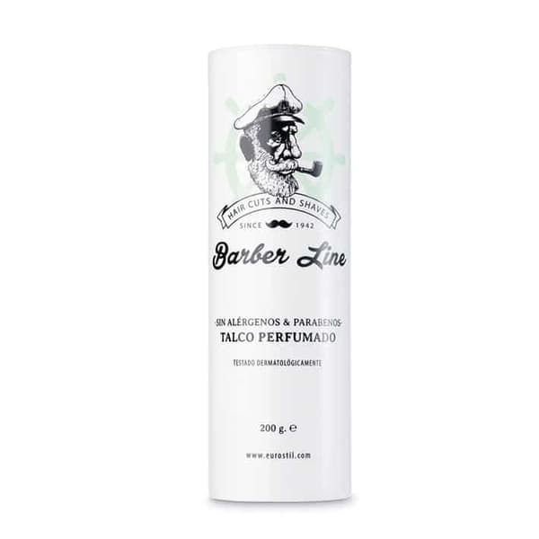 BARBER LINE parfumeret talkum uden allergener og parabener 200gr. EUROSTIL