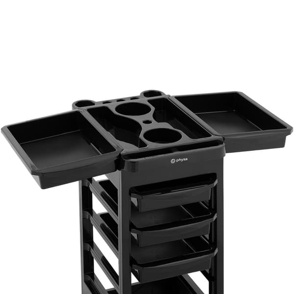 Frisörhjälpvagn för klippning och färgning, 5 lådor, hylla, 495 x 315 mm