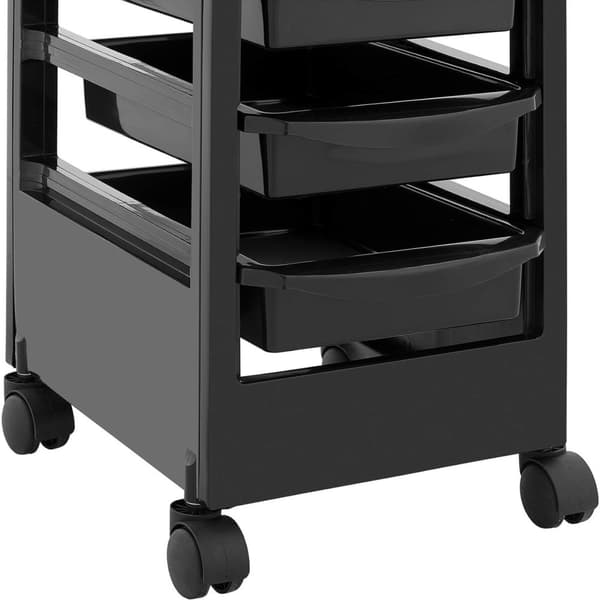 Frisörhjälpvagn för klippning och färgning, 5 lådor, hylla, 495 x 315 mm
