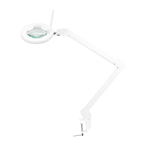Glow 8021 LED forstørrelseslampe til justerbar bordplade. lysets farve