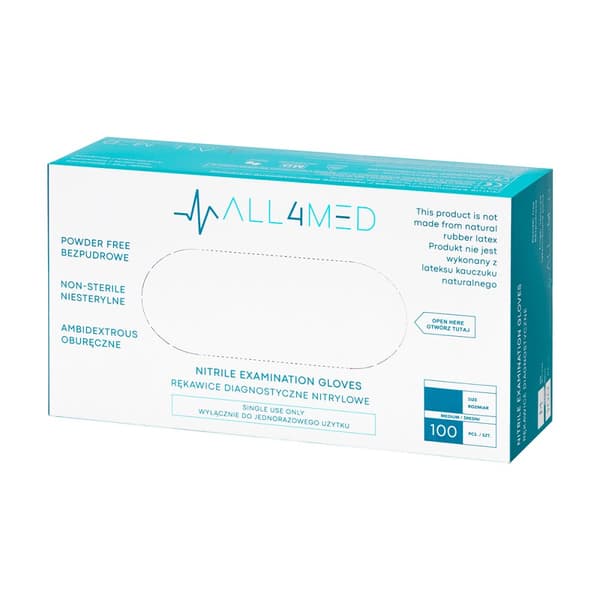 All4med diagnostiske engangshandsker af nitril sort M