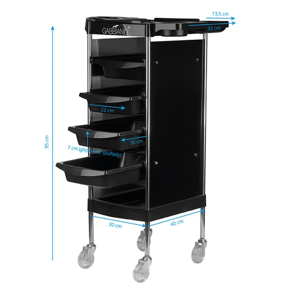 Gabbiano frisørassistent FX11-B sort