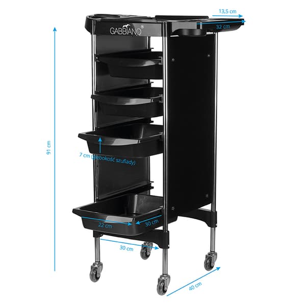 Gabbiano frisørassistent FX11-2 sort