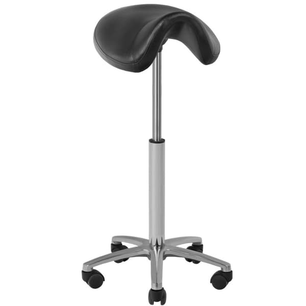Skönhets- och frisörpall 001B, svart, hög