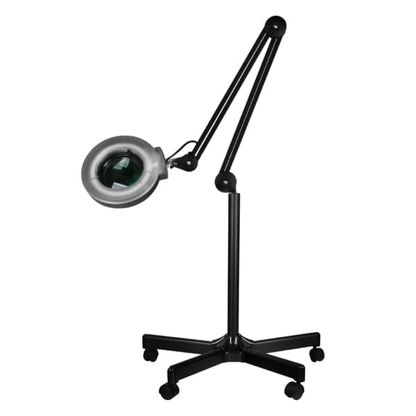 LED suurennuslamppu S5 + LED säädettävä kolmijalka. valon voimakkuus musta