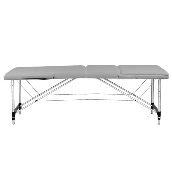 Activ Fizjo komfort fällbart massagebänk i aluminium, 3 segment, grå