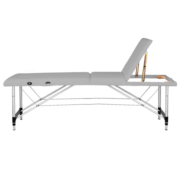 Activ Fizjo komfort fällbart massagebänk i aluminium, 3 segment, grå