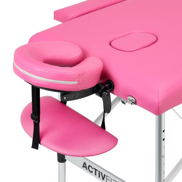 Fällbart massagebänk aluminium komfort Activ Fizjo 2 segment rosa