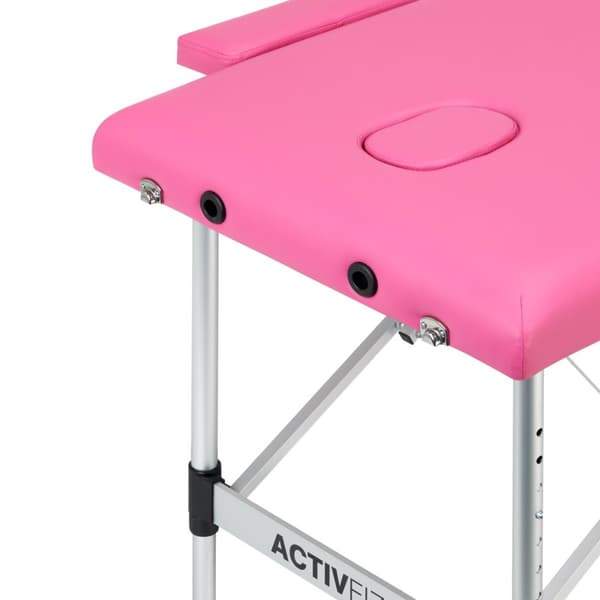 Fällbart massagebänk aluminium komfort Activ Fizjo 2 segment rosa