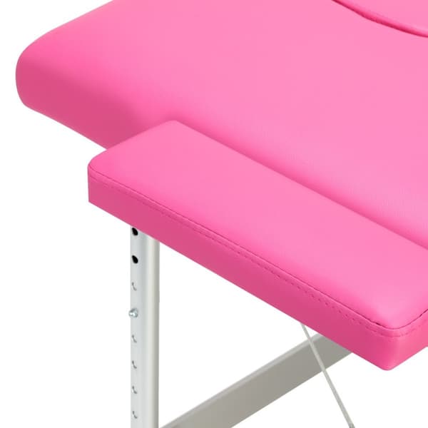 Fällbart massagebänk aluminium komfort Activ Fizjo 2 segment rosa