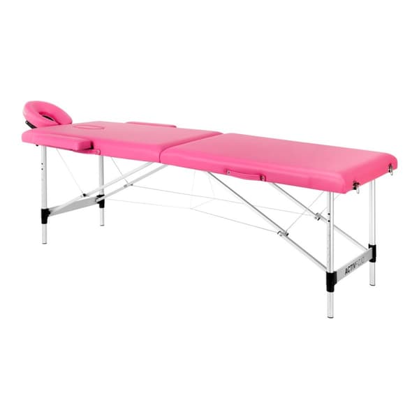 Fällbart massagebänk aluminium komfort Activ Fizjo 2 segment rosa