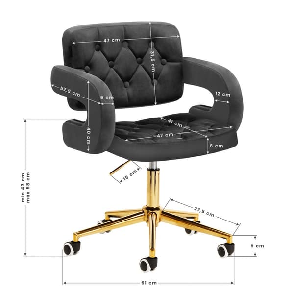 4Rico Chair QS-OF213G sametinharmaa