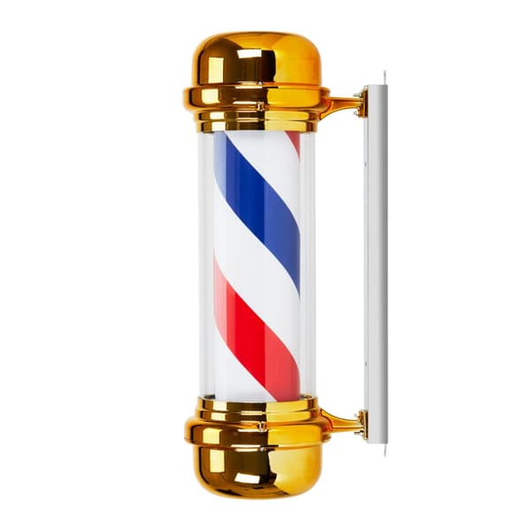 Oplyst loftslampe frisør BB-02 guld stor