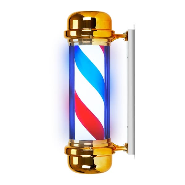 Oplyst loftslampe frisør BB-02 guld stor