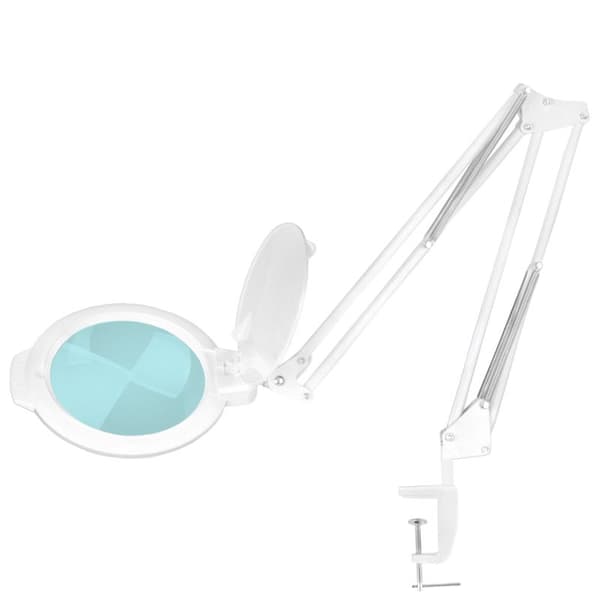 Glow Moonlight 8013/6' hvid LED-forstørrelseslampe til bordplade