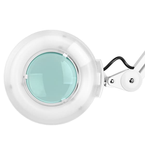S4 forstørrelsesglas lampe + stativ hvid