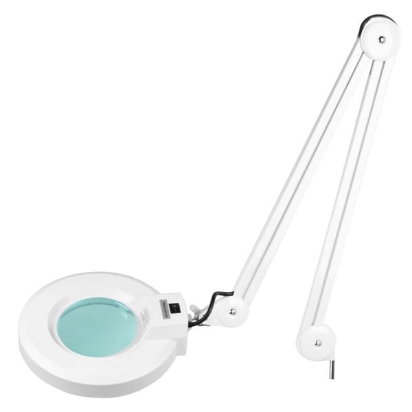 S4 forstørrelsesglas lampe + stativ hvid