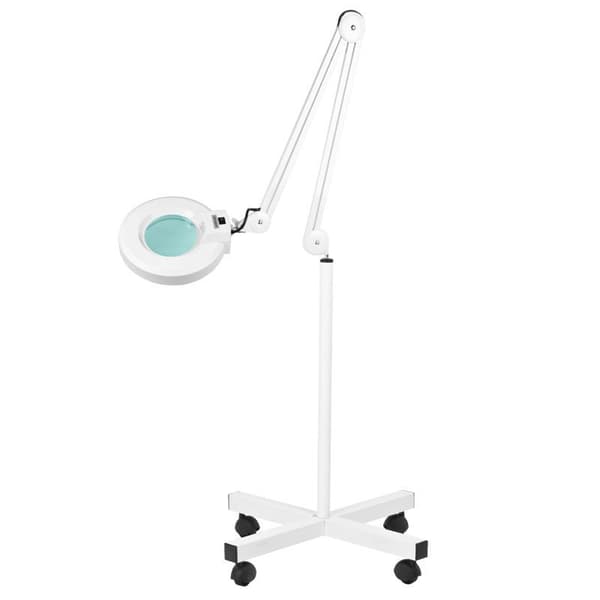 S4 forstørrelsesglas lampe + stativ hvid