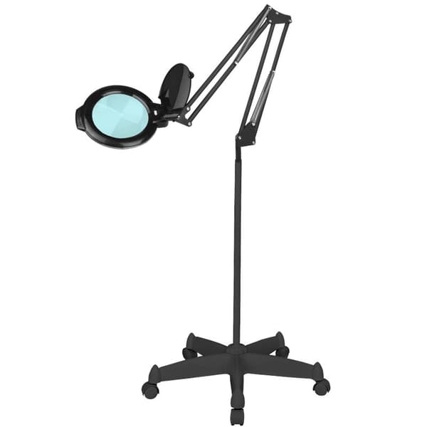 Glow Moonlight 8012/5' svart LED-förstoringsglaslampa med stativ