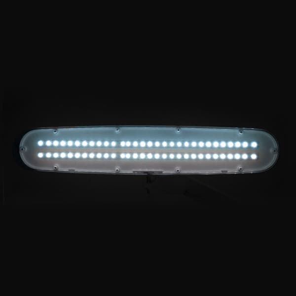 Elegante 801 LED verkstadslampa med standardskruvstycke, vit