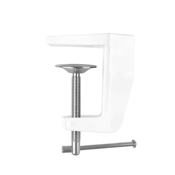 Elegante 801 LED verkstadslampa med standardskruvstycke, vit