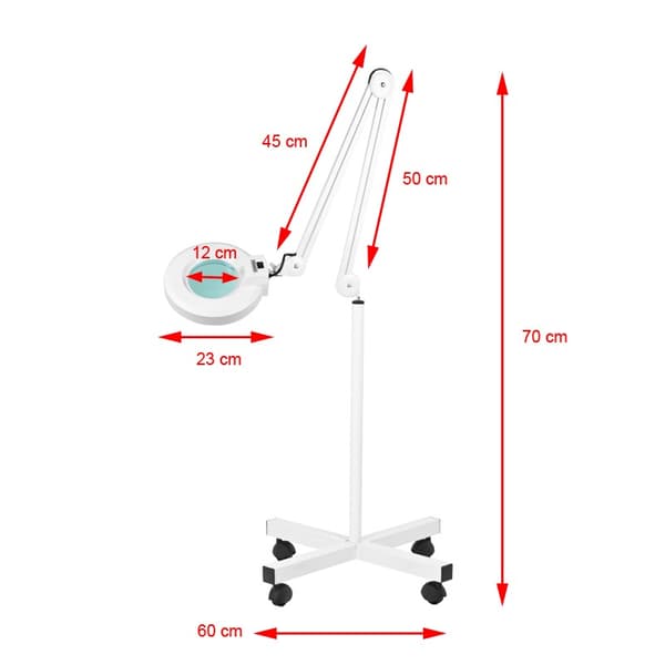 LED-förstoringslampa S4 + justerbar LED-stativ ljusintensitet