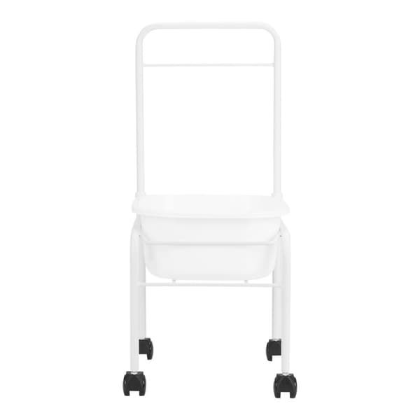 Pedicurebakke på hjul hvid