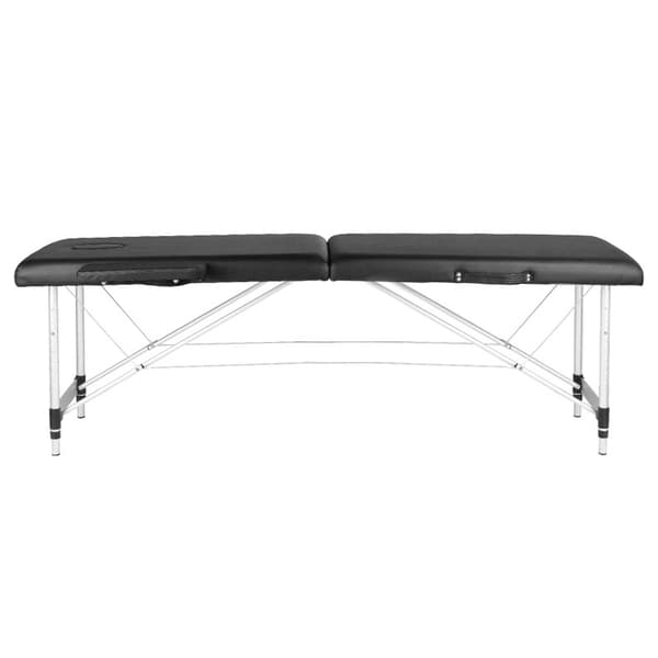 Kokoontaittuva hierontapöytä alumiininen comfort Activ Fizjo 2 segmenttiä musta