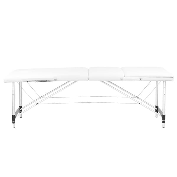 Sammenklappelig massagebriks aluminium komfort Activ Fizjo 3 segment hvid