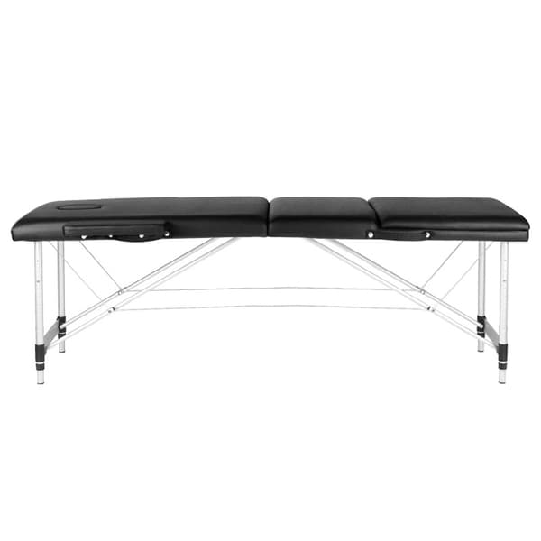 Sammenklappelig massagebriks aluminium komfort Activ Fizjo 3 segment sort