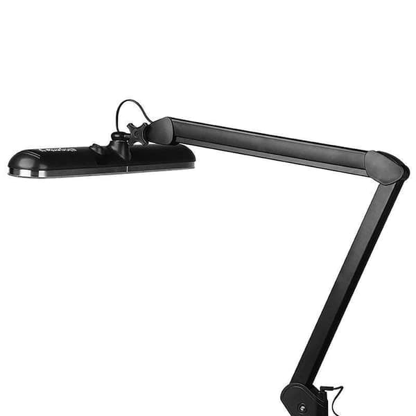 Elegante 801-tl LED værkstedslampe med justerbar skruestikintensitet og farve af lys sort