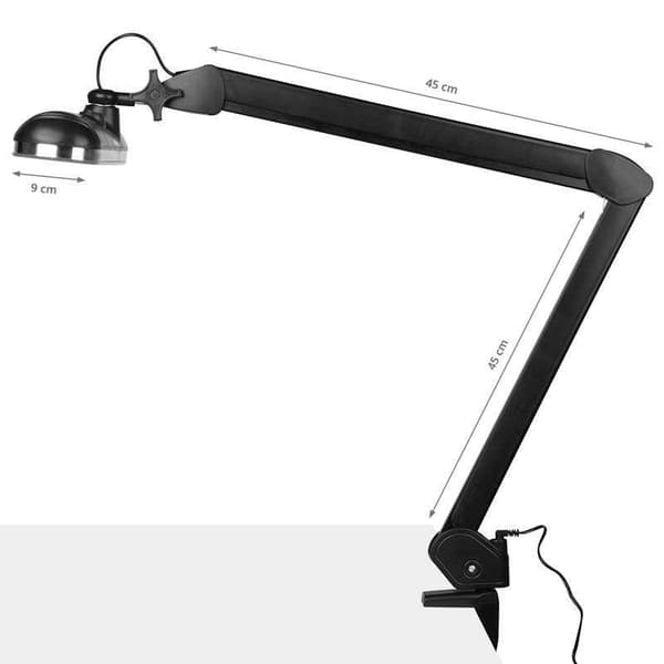 Elegante 801-tl LED værkstedslampe med justerbar skruestikintensitet og farve af lys sort