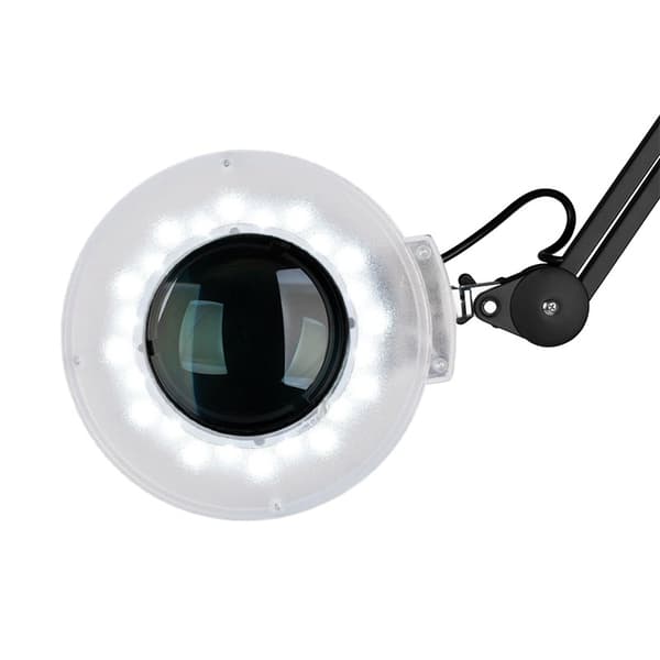 LED-forstørrelseslampe S5 + justerbar LED-stativ lysintensitet sort