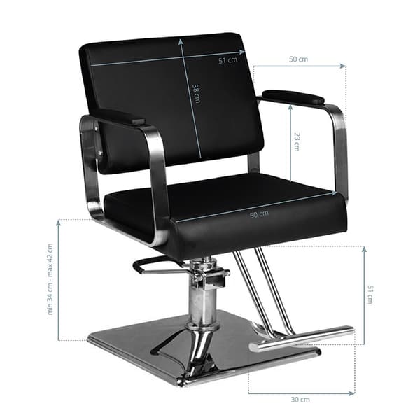 Hair System frisørstol HS202 sort