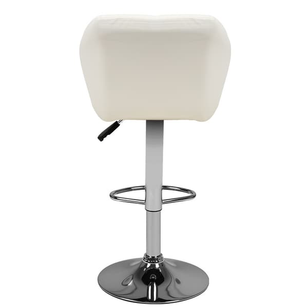 Barstol M01 quiltad justerbar vit