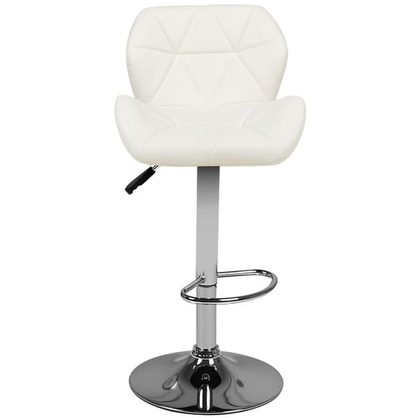 Barstol M01 quiltad justerbar vit