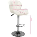 Miniatyrbild 5 av 5: Barstol M01 quiltad justerbar vit