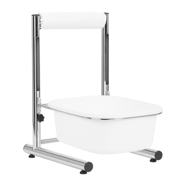 Pedicurebakke med justerbar højde, krom