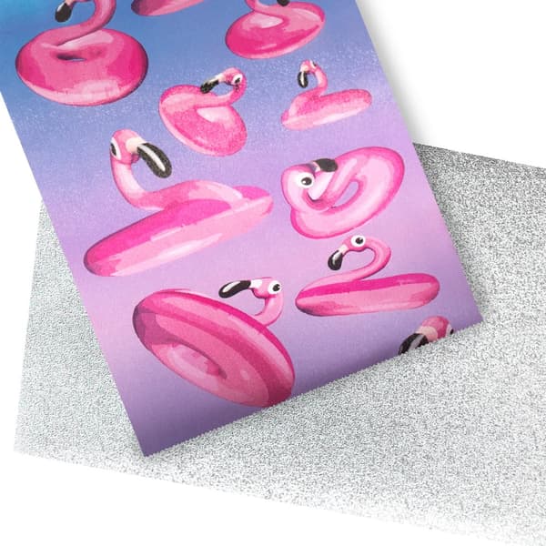 OM! VÆRKTØJ Aluminiumsfolie bølgepaprulle PINK FLAMINGO 100m