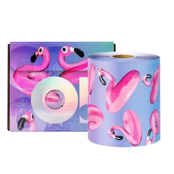 OM! VÆRKTØJ Aluminiumsfolie bølgepaprulle PINK FLAMINGO 100m