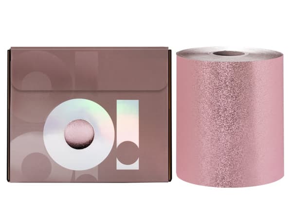 OM! VÆRKTØJ Aluminiumsfolie bølgepaprulle ROSA GOLD 100m