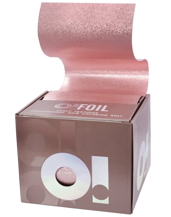 OM! VÆRKTØJ Aluminiumsfolie bølgepaprulle ROSA GOLD 100m
