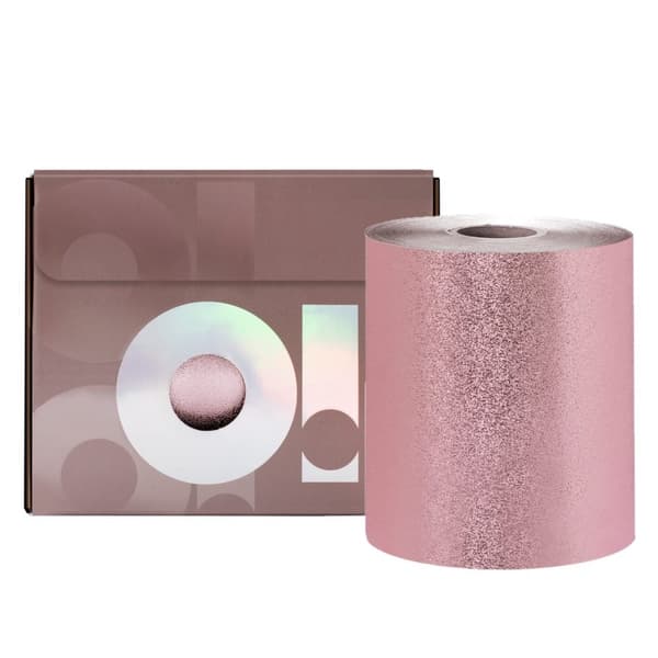 OM! VÆRKTØJ Aluminiumsfolie bølgepaprulle ROSA GOLD 100m