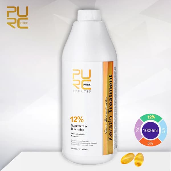 Keratin Hårbehandling, Udglattende, Glattende, 12 procent 1000ml